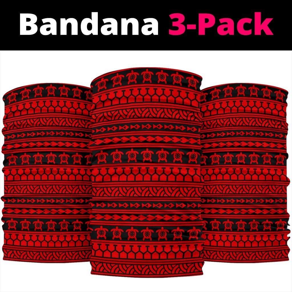 Polynesian Tattoo Tribal Red Bandana 3 - Pack - Polynesian Pride