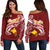 Papua New Guinea Women's Off Shoudler Sweater - PNG Seal Polynesian Patterns Plumeria - Polynesian Pride