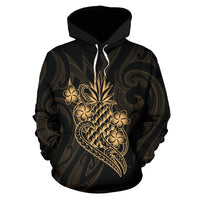 Polynesian ll Over Hoodie Gold Pineapple - Polynesian Pride