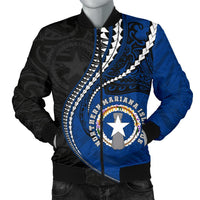 Northern Mariana Islands Men's Bomber Jacket Kanaloa Tatau Gen MP - Polynesian Pride