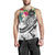 Tahiti Polynesian Men's Tank Top - Summer Plumeria (White) - Polynesian Pride