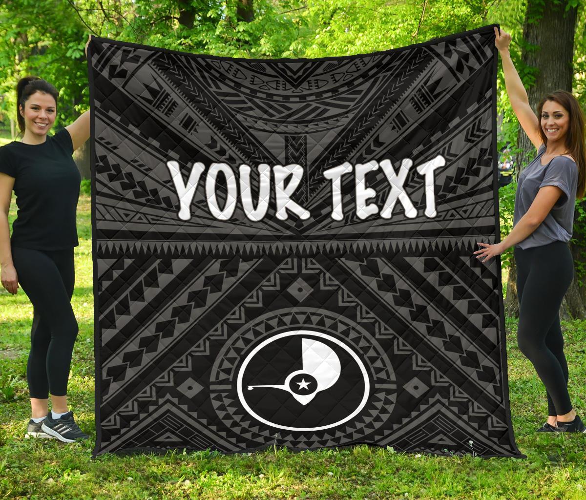 Yap Personalised Premium Quilt - Yap Seal With Polynesian Tattoo Style - Polynesian Pride