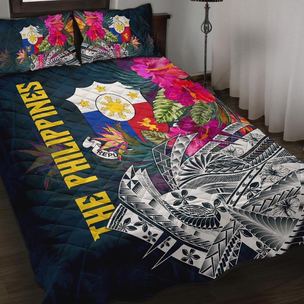 The Philippines Quilt Bed Set - Summer Vibes Blue - Polynesian Pride