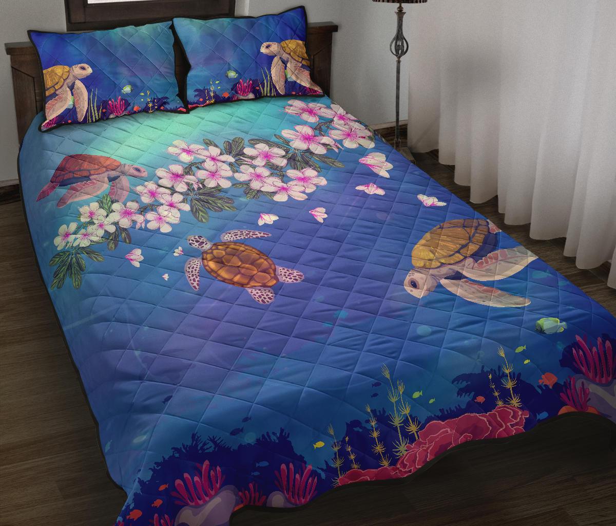 Galaxy Ocean Quilt Bed Set - Polynesian Pride