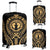 Northern Mariana Islands Luggage Cover - Micronesian Tribal Gold Gold - Polynesian Pride