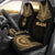 Guam Car Seat Cover - Guam Coat Of Arms Polynesian Chief Tattoo Gold Version Universal Fit Gold - Polynesian Pride