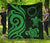 Cook Islands Premium Quilt - Green Tentacle Turtle Green - Polynesian Pride