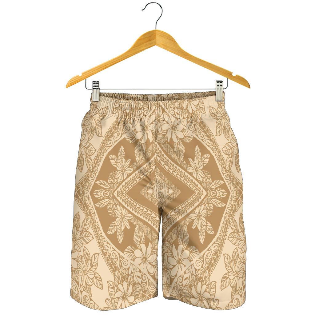 Polynesian Plumeria Mix Gold Men's Short - Polynesian Pride