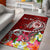 FSM Custom Personalised Area Rug - Turtle Plumeria (RED) - Polynesian Pride