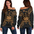 Samoa Polynesian Shoulder Sweater Map Gold Gold - Polynesian Pride
