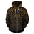 French Polynesia All Over Zip up Hoodie Lift up Gold - Polynesian Pride