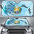 Nauru Auto Sun Shades - Custom Personalised Polynesian Turtle Under The Sea Auto Sun Shade - Nauru Universal Fit Blue - Polynesian Pride