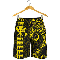 Kanaka Hawaii Map Yellow Polynesian Men's Short - Polynesian Pride