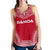 Samoa Women's Racerback Tank - Polynesian Chief Flag Version Red - Polynesian Pride