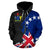 Cook Islands Special Grunge Flag Zip up Hoodie - Polynesian Pride