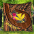 Hawaii Kanaka Maoli Personalised Quilt - Polynesian Hook And Hibiscus - Polynesian Pride