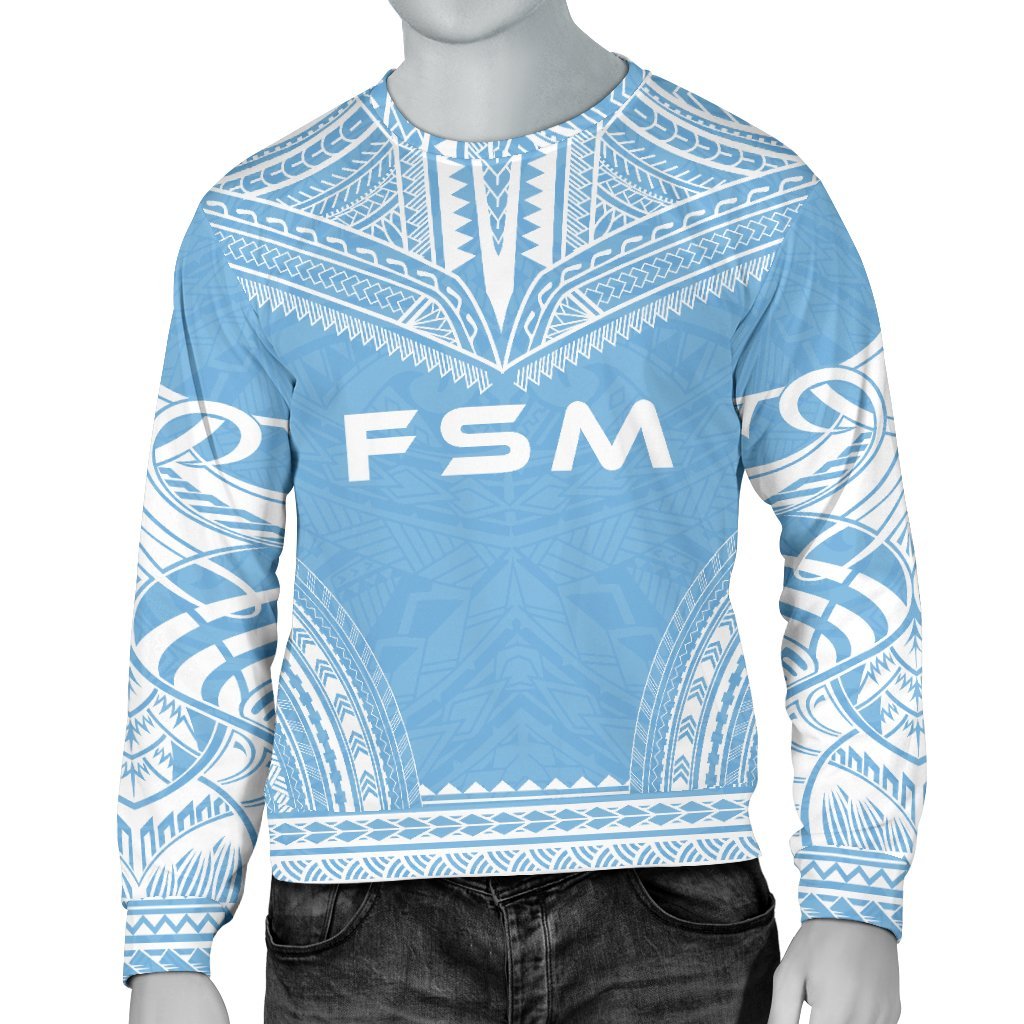 Federated States Of Micronesia Sweater - Polynesian Chief Flag Version Unisex White - Polynesian Pride