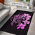 Hibiscus Plumeria Mix Polynesian Turtle Area Rug AH Rug Pink - Polynesian Pride