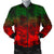 Polynesian Men's Bomber Jacket - Red Hibiscus Patterns Red - Polynesian Pride