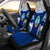 Guam Polynesian Car Seat Covers - Pattern With Seal Blue Version Universal Fit Blue - Polynesian Pride