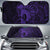 Hawaii Polynesian Warrior Mask Car Sun Shade - AH - Purple Auto Sun Shade Universal Fit Purple - Polynesian Pride