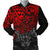 Tonga Polynesian Bomber Jacket (Men) - Red Turtle Flowing Red - Polynesian Pride