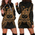 Samoa Polynesian Hoodie Dress Map Gold Gold - Polynesian Pride