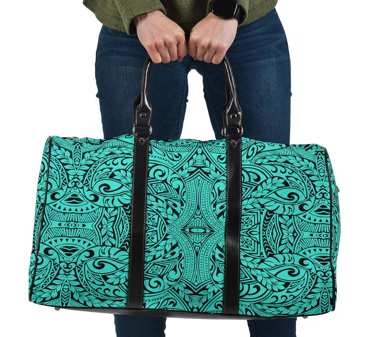 Polynesian Culture Turquoise Hawaii Travel Bag Travel Bag One size Turquoise - Polynesian Pride