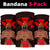 Warrior Kanaka Map Polynesian Bandana 3-Pack - Red - AH - Polynesian Pride