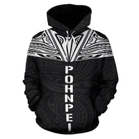 Pohnpei All Over Hoodie Neck Style - Polynesian Pride