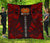 Papua New Guinea Premium Quilt - Papua New Guinea Coat Of Arsms Polynesian Red Tattoo Red - Polynesian Pride