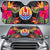 French Polynesia Auto Sun Shades - Hibiscus Pattern Auto Sun Shade Universal Fit Black - Polynesian Pride