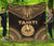 Tahiti Premium Quilt - Tahiti Flag Polynesian Chief Gold Version Gold - Polynesian Pride