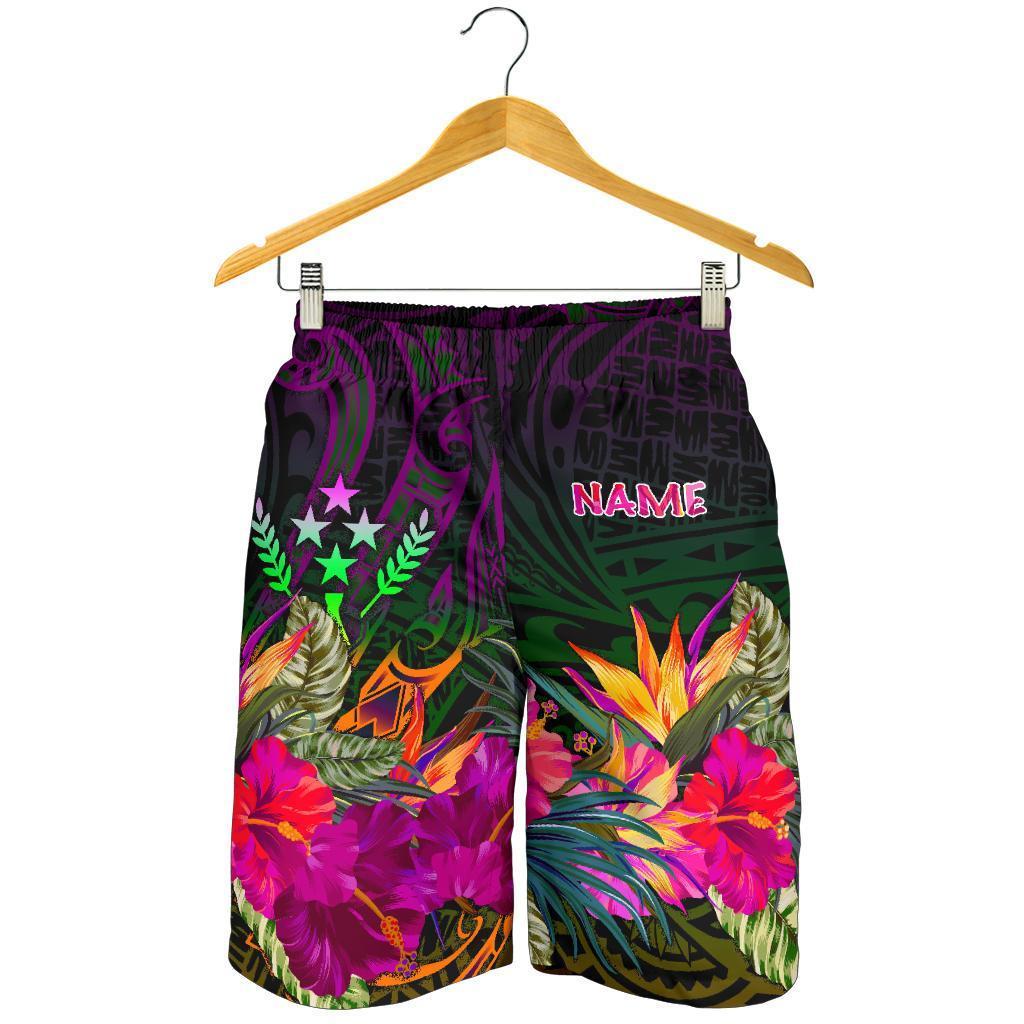 Kosrae Personalised Men's Shorts - Summer Hibiscus - Polynesian Pride