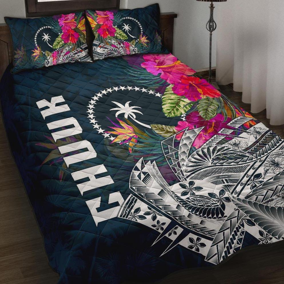 Chuuk Quilt Bed Set - Chuuk Summer Vibes Blue - Polynesian Pride