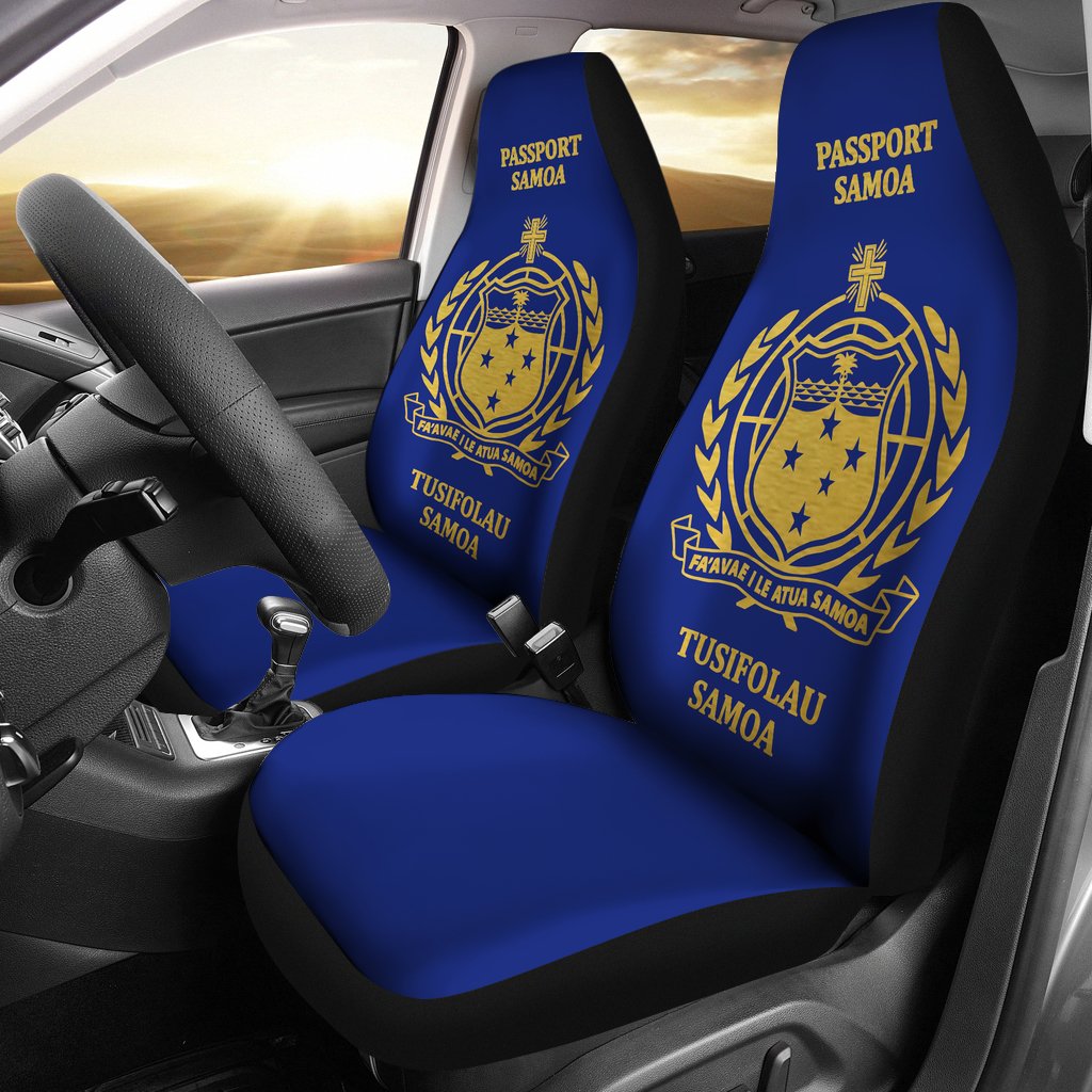 Samoa Car Seat Covers - Passport Samoa Tusifolau SAMOA Universal Fit Blue - Polynesian Pride