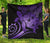 Hawaii Turtle Hibiscus Polynesian Vintage Premium Quilt - Purple Purple - Polynesian Pride