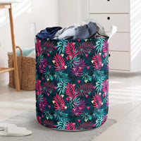 Tropical Pattern Hawaii Laundry Basket Laundry Basket One Size Black - Polynesian Pride