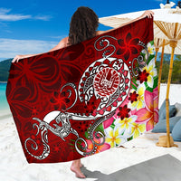 Tahiti Sarong - Turtle Plumeria (Red) One Style One Size Red - Polynesian Pride