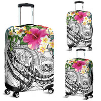 Polynesian Hawaii Luggage Covers - Summer Plumeria (White) - Polynesian Pride