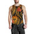 Tahiti Polynesian Men Tank Top - Gold Plumeria - Polynesian Pride