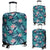 Hawaii Tropical Monstera Leaf Blue Luggage Cover White - Polynesian Pride