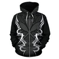 Kanaka Map Zip up Hoodie Gray Armor Style - Polynesian Pride