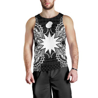Nauru Polynesian Men Tank Top Map Black Black - Polynesian Pride