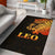 Sun In Leo Zodiac Area Rug Polynesian Tattoo Simple - Orange Black Orange - Polynesian Pride