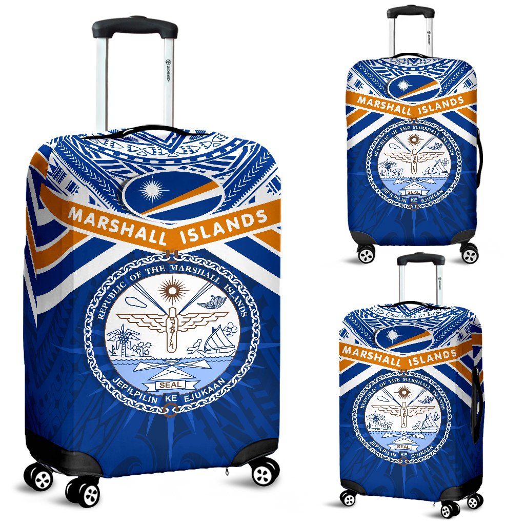 Marshall Islands Rugby Luggage Covers Forever Blue - Polynesian Pride