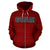 Guam Polynesian Zip up Hoodie Guaman Latte Stone Red Pattern - Polynesian Pride