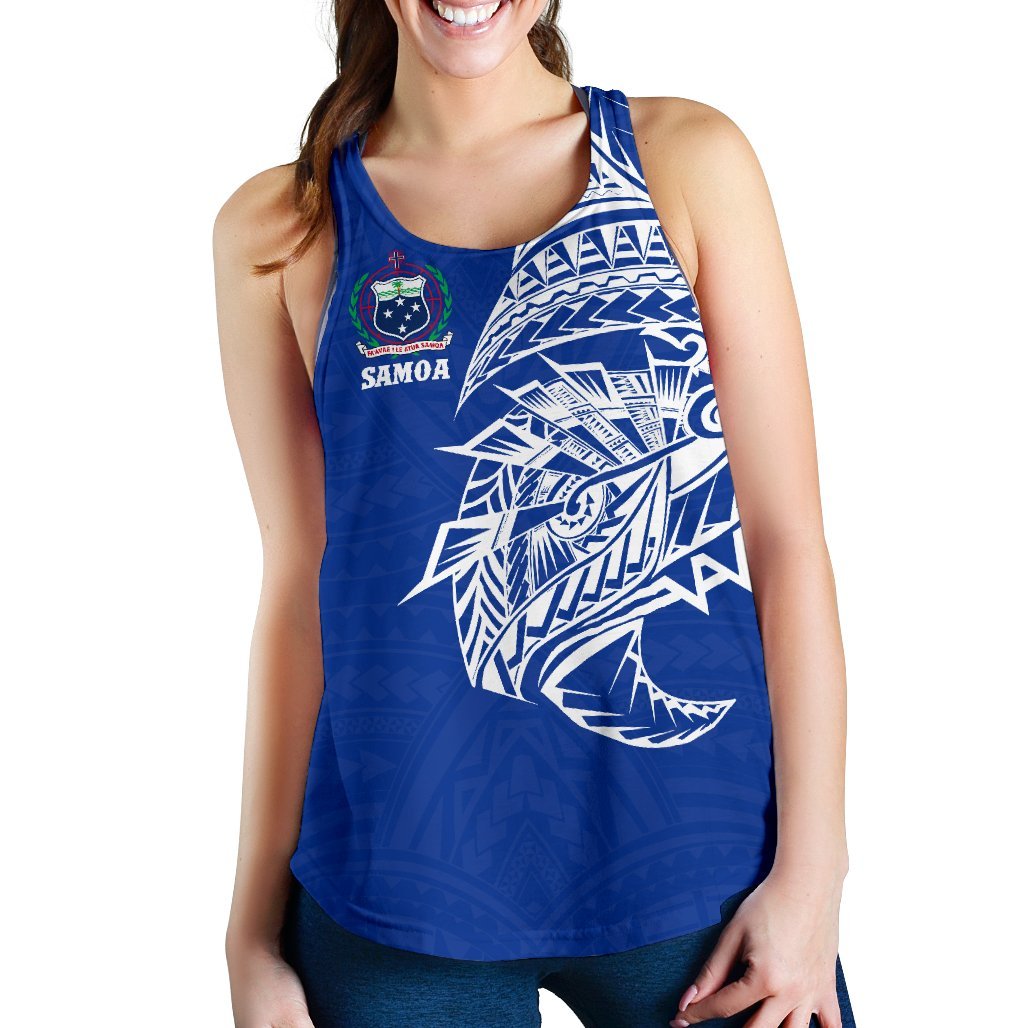Samoa Tattoo Women's Racerback Tank Rugby Style K4 - Polynesian Pride