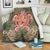 Hawaii Turtle Hibiscus Plumeria Premium Blanket - Jessi Style - AH White - Polynesian Pride
