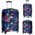 Tropical Palm Tree And Flower Luggage Cover White - Polynesian Pride